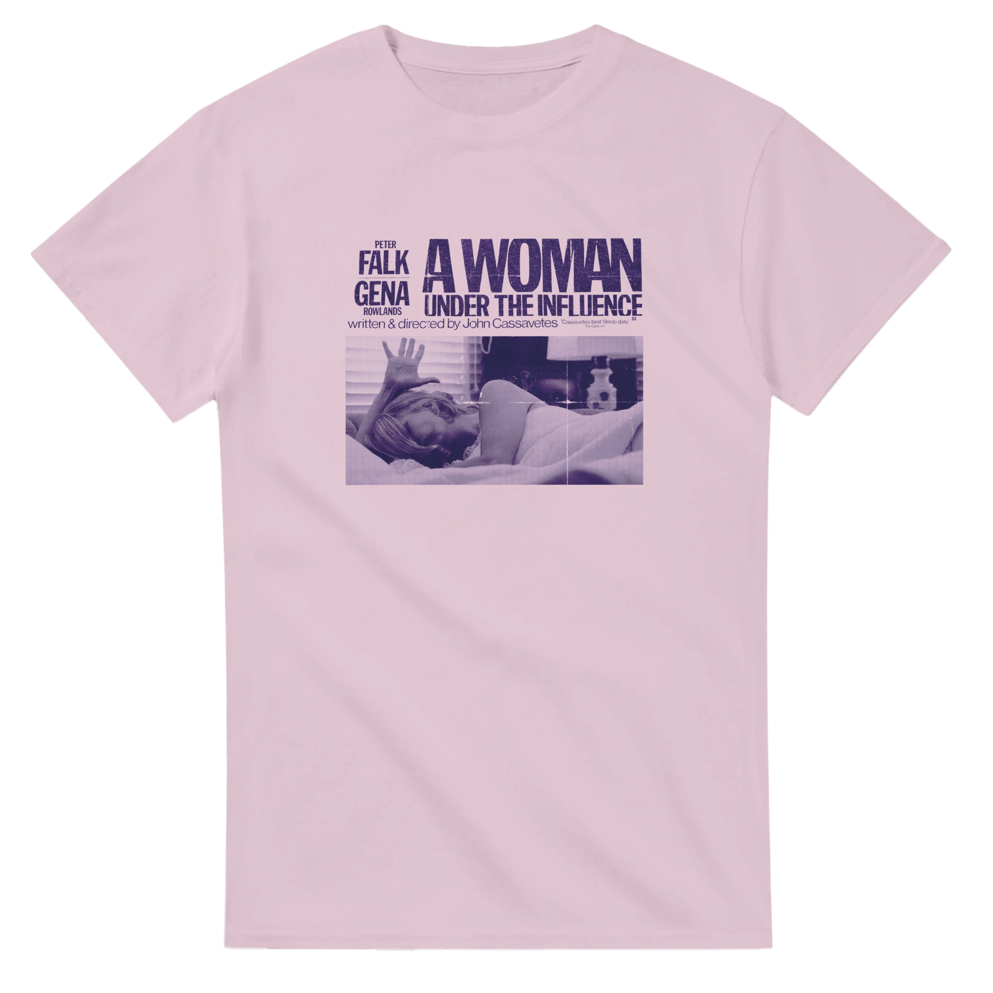 Light Pink A Woman Under the Influence T-Shirt – 1970s Independent Film Tee"