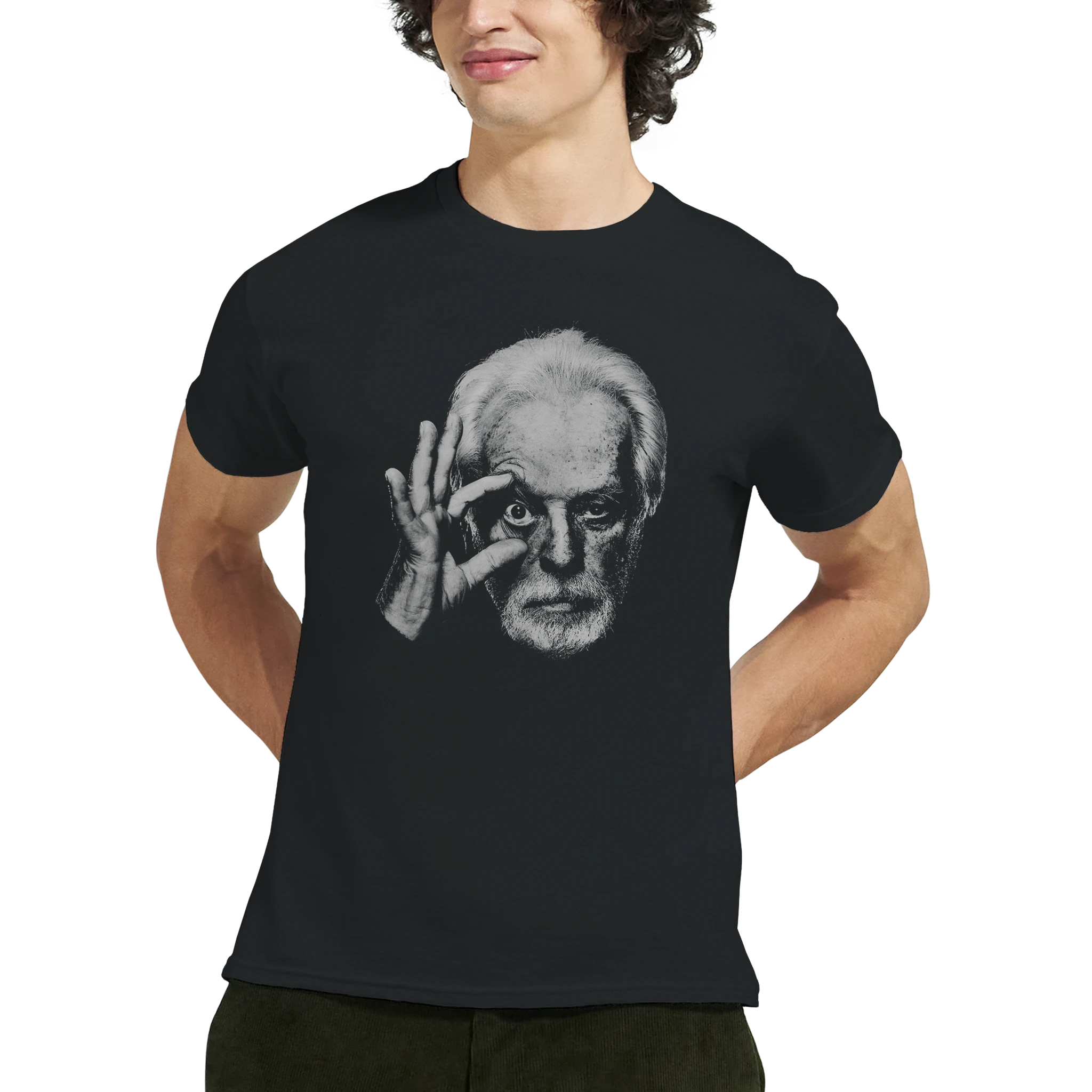 Black Alejandro Jodorowsky T-Shirt – Worn by Model | Cult & Surrealist Cinema Tee"