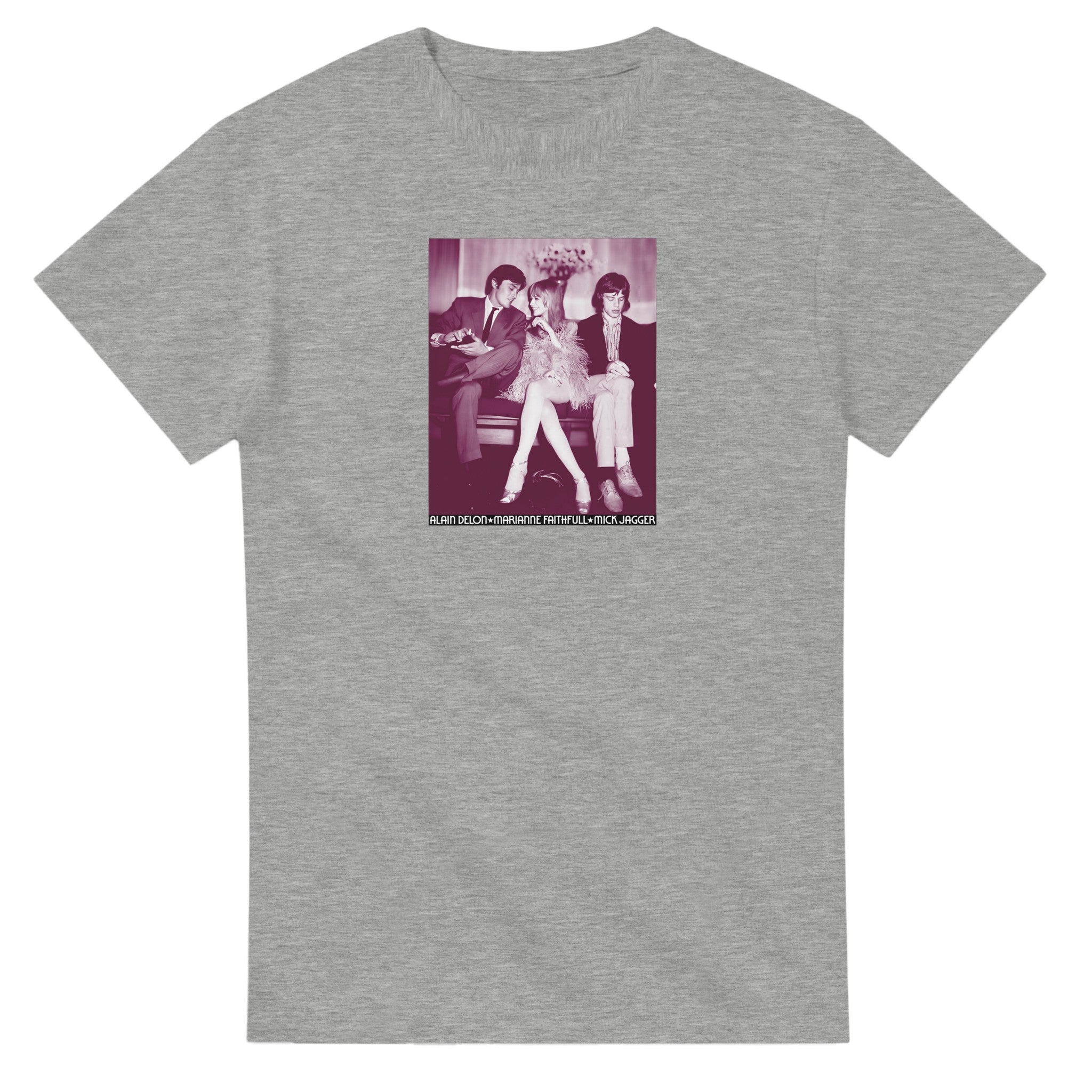 Ash Marianne Faithfull, Alain Delon & Mick Jagger T-Shirt – Classic Film & Music Tribute