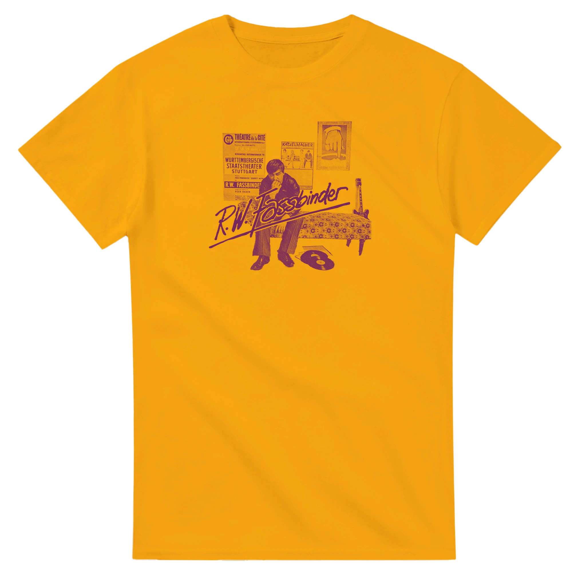 Gold Fassbinder T-Shirt – Queer Auteur & German Cinema Tribute