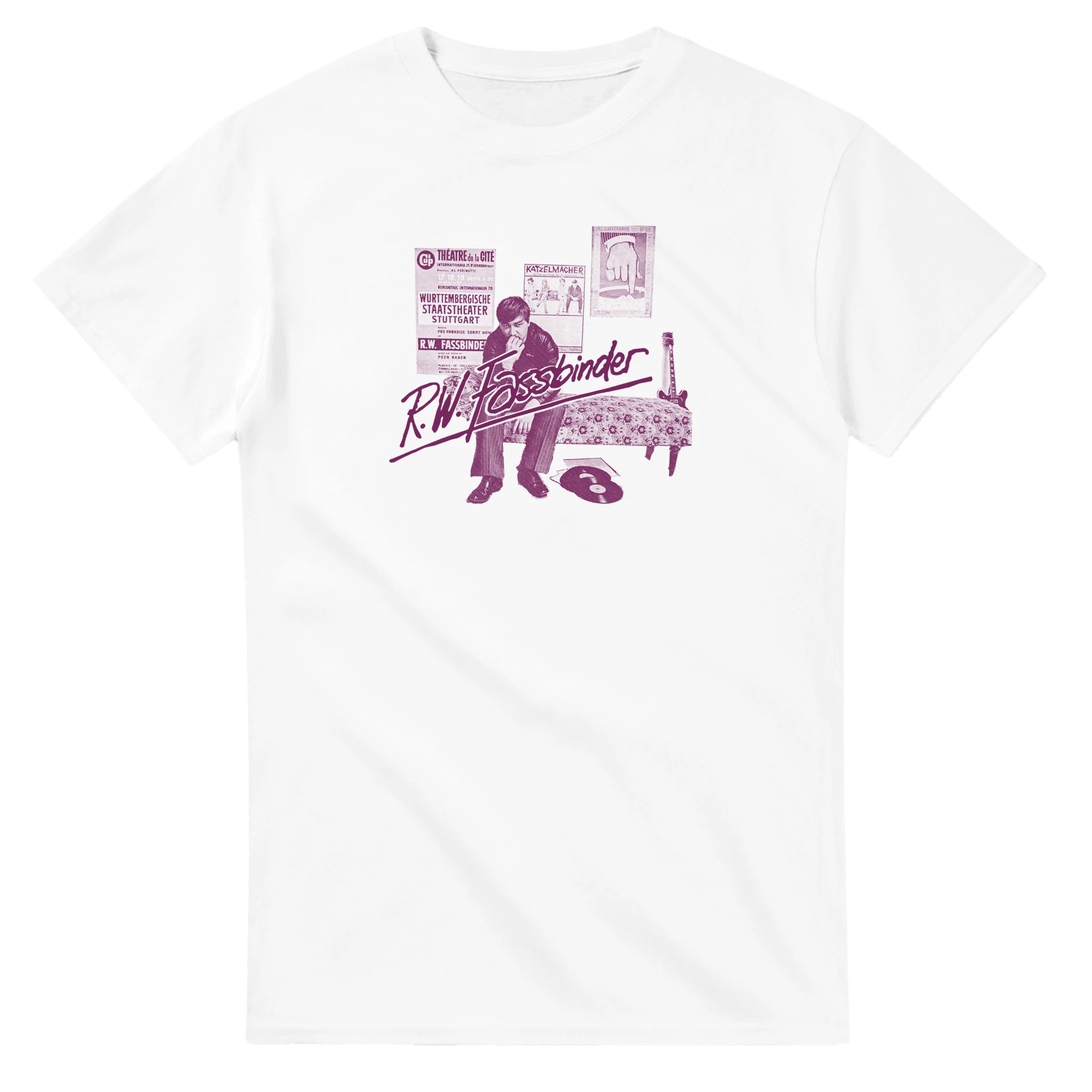 White Fassbinder T-Shirt – Queer Auteur & German Cinema Tribute