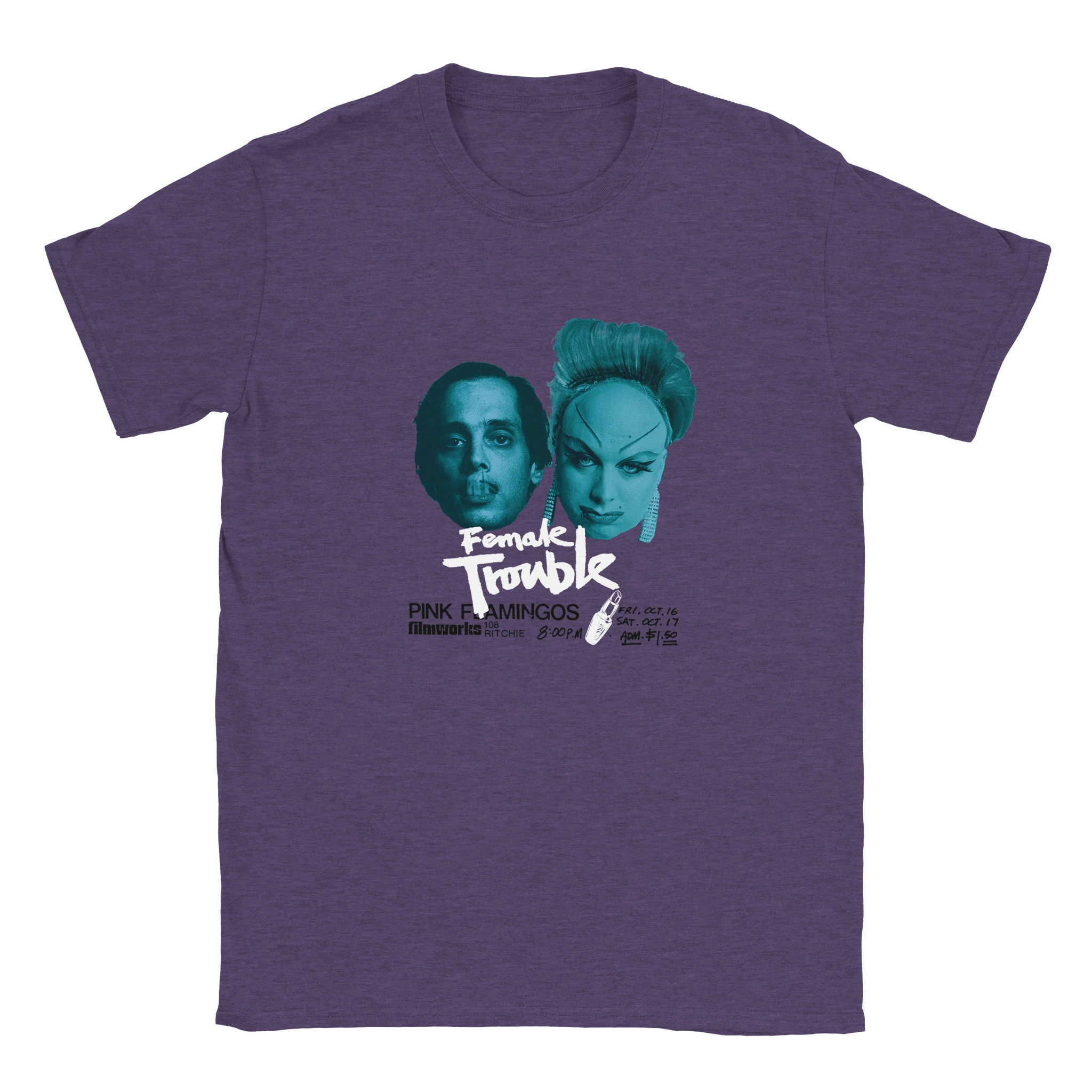 Heather Purple Female Trouble T-Shirt – LGBTQ+ Film & Cult Classic Tee