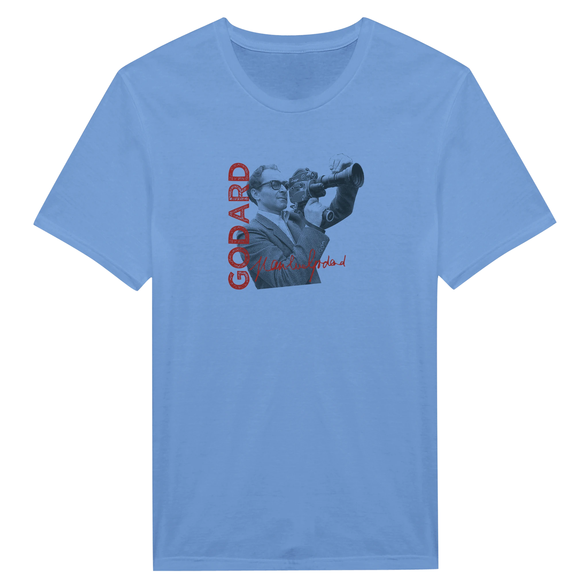Carolina Blue Jean-Luc Godard T-Shirt – French New Wave & Auteur Cinema Tee