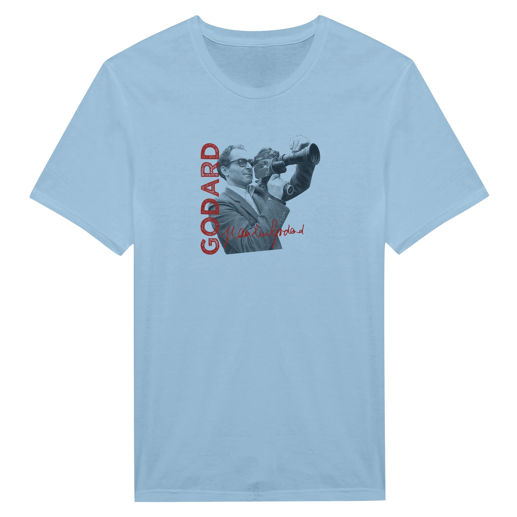Light Blue Jean-Luc Godard T-Shirt – Nouvelle Vague Classic Cinema Shirt