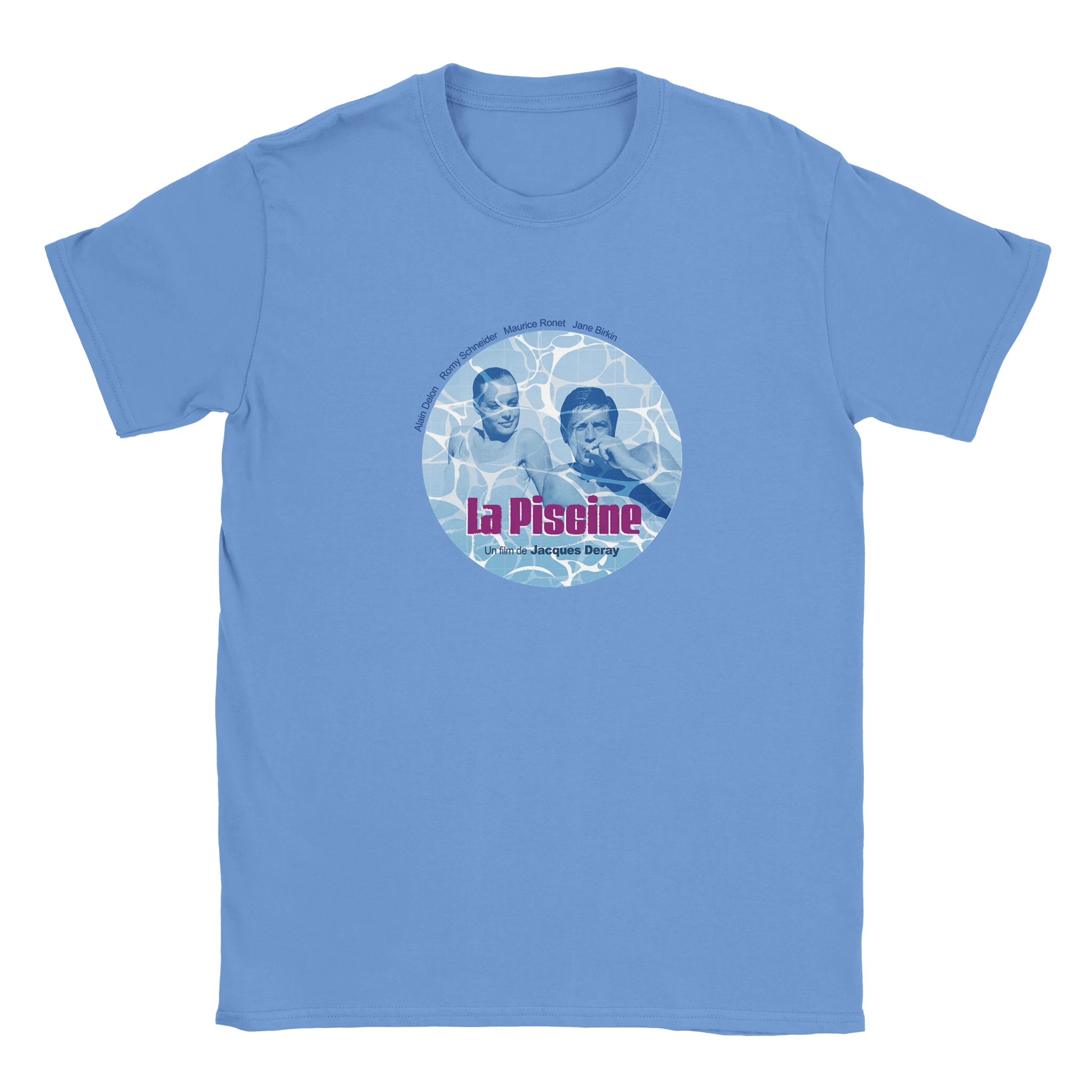 Carolina Blue La Piscine T-Shirt – 1960s French New Wave Film Tee