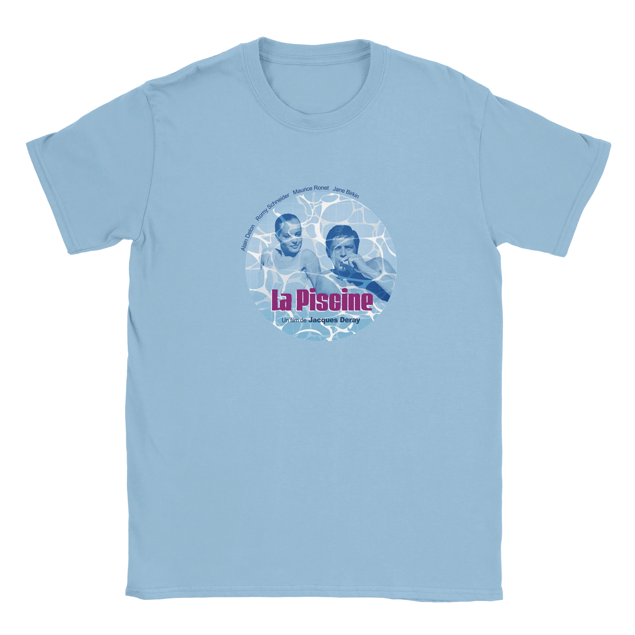 Light Blue La Piscine T-Shirt – Nouvelle Vague & French Neo-Noir Classic