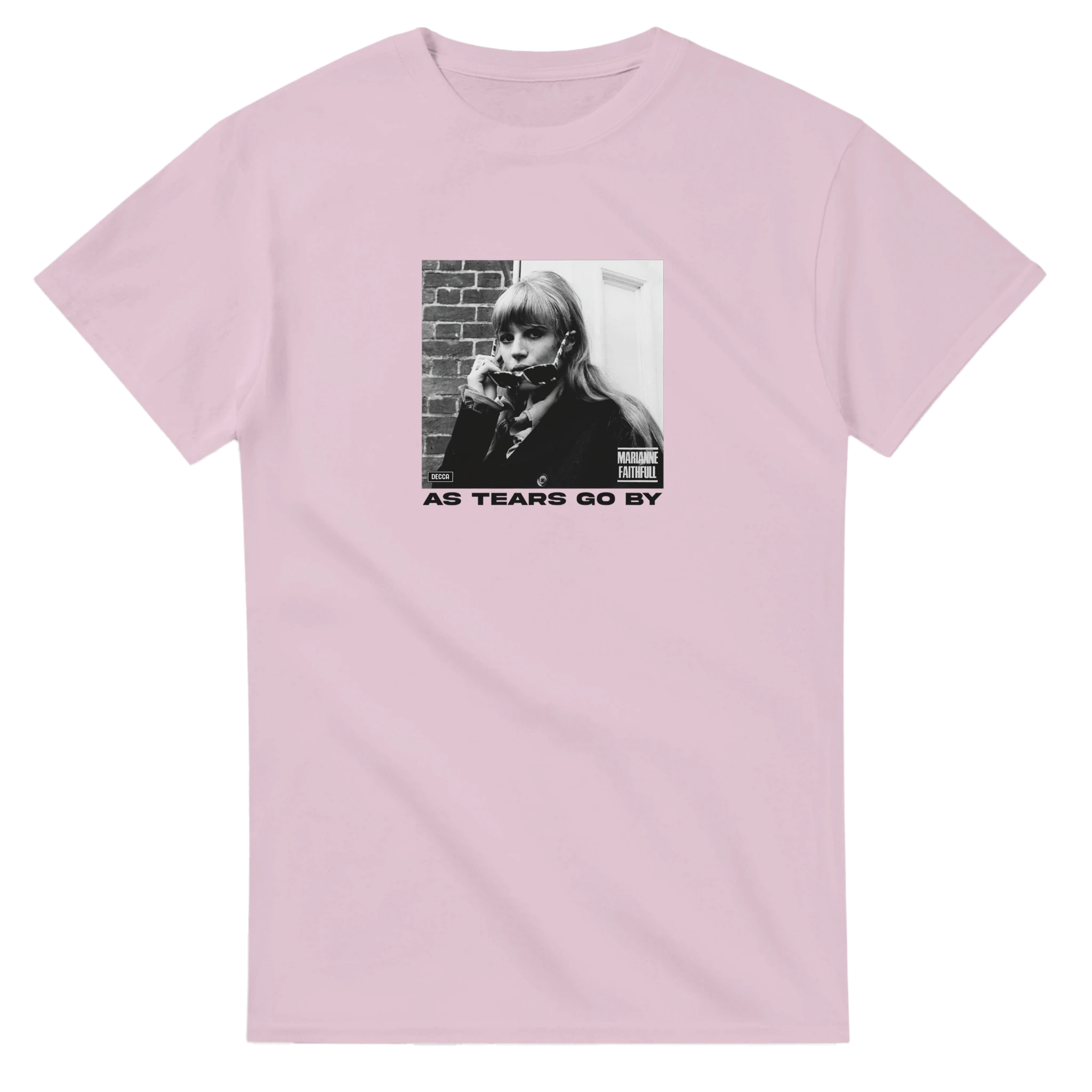 Light Pink As Tears Go By T-Shirt – British Rock & Roll Tribute