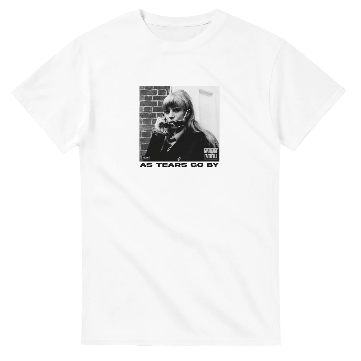 White As Tears Go By T-Shirt – Marianne Faithfull 1960s Rock Icon Tee