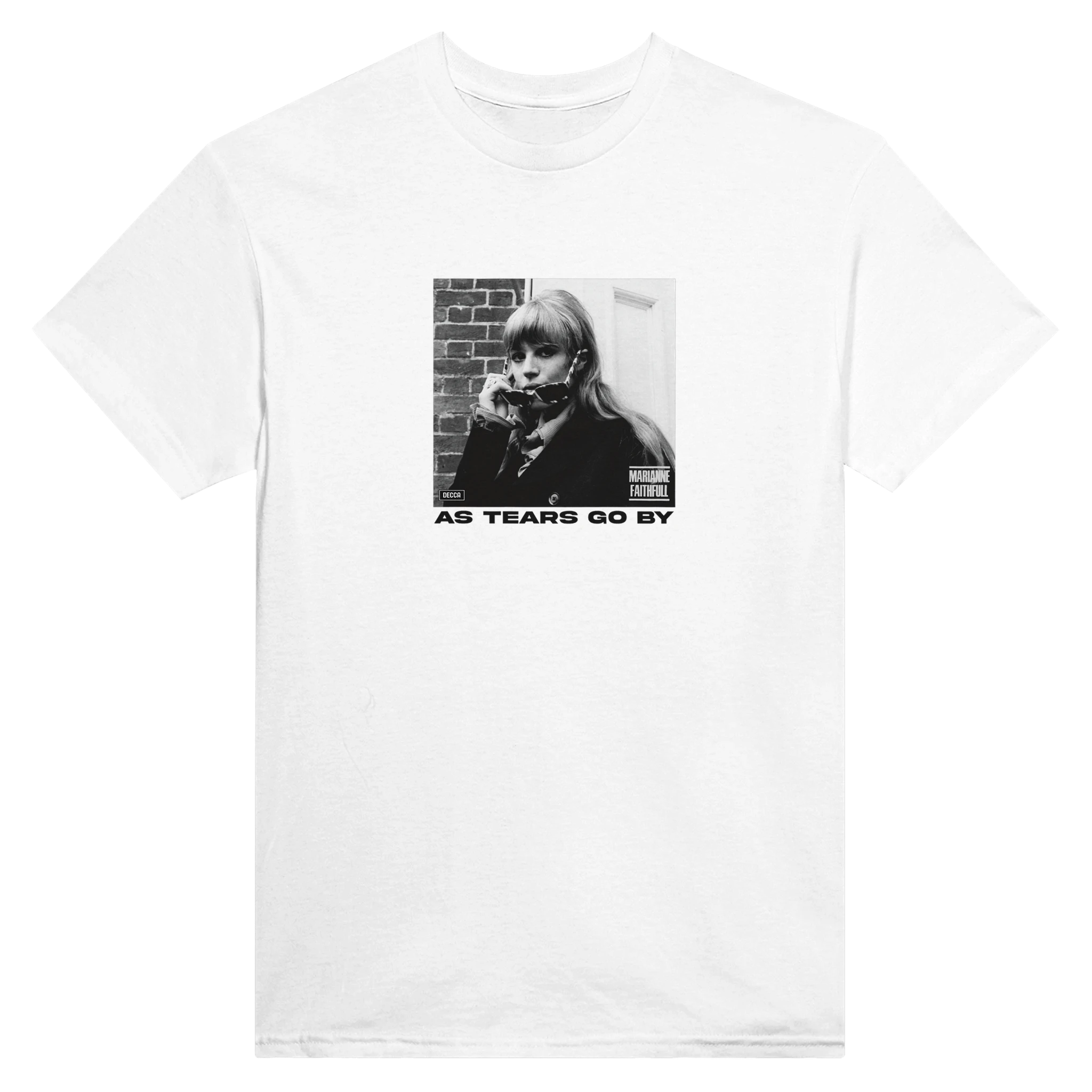 White Variant As Tears Go By T-Shirt – Marianne Faithfull Rock Tribute