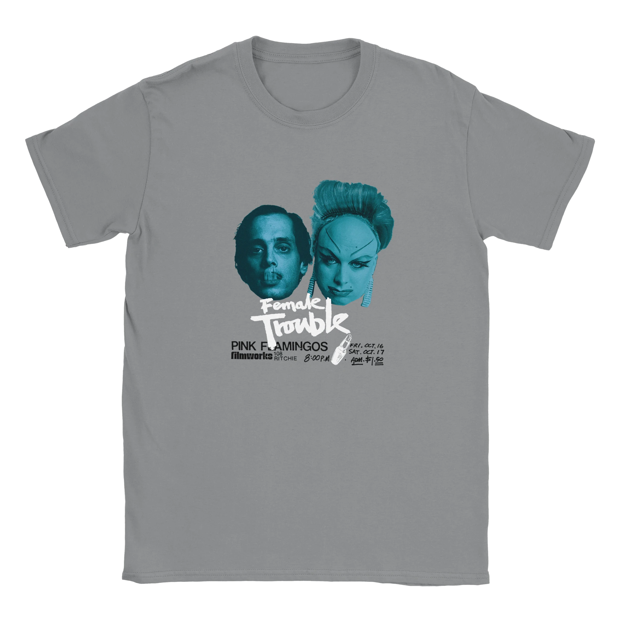 RS Sport Grey Female Trouble T-Shirt – 1970s Cult Movie Tribute