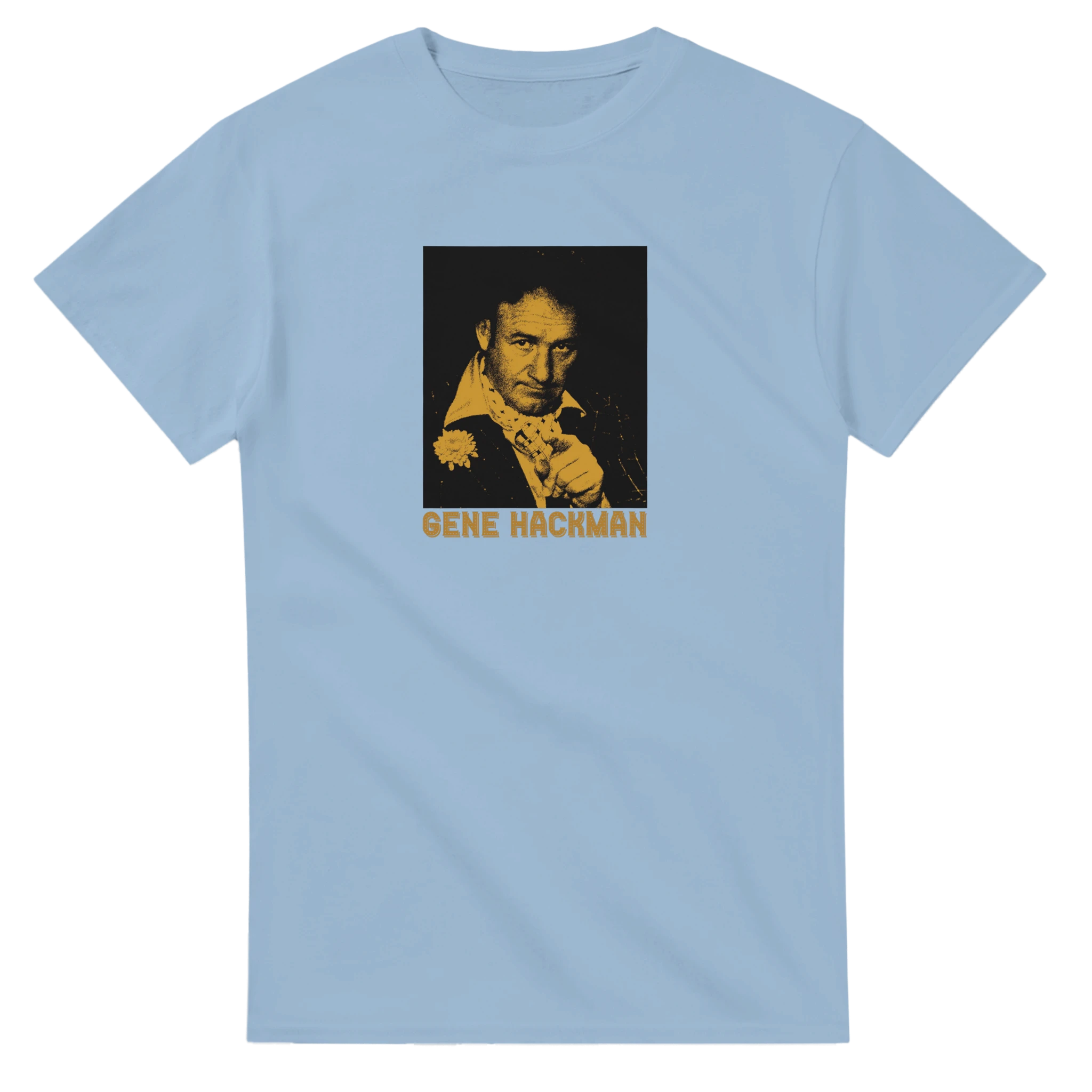 light blue Gene Hackman T-Shirt – New Hollywood & 70s Cinema Tribute