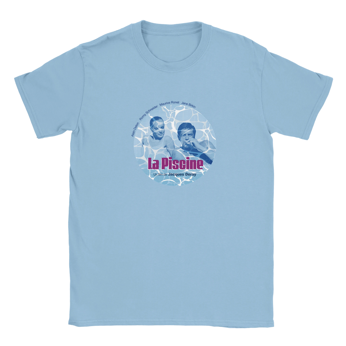 Light Blue La Piscine T-Shirt – Nouvelle Vague & French Neo-Noir Classic
