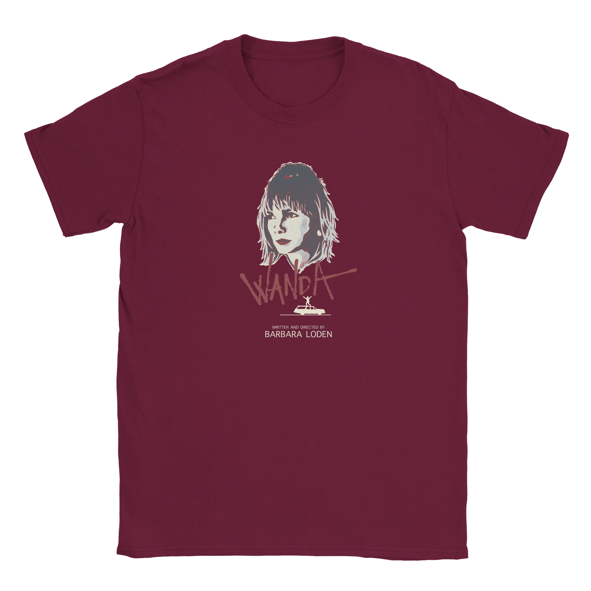 Maroon Wanda T-Shirt – Barbara Loden Feminist Indie Cinema Tribute