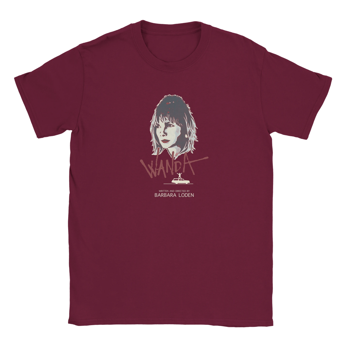 Maroon Wanda T-Shirt – Barbara Loden Feminist Indie Cinema Tribute